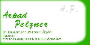 arpad pelzner business card